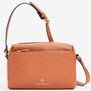 Nanette Lepore Riya Pebble Crossbody Bag in Tan Excellent Like New